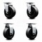 Service Caster 5 Inch Polyolefin Caster Set with Roller Bearings 2 Swivel 2 Rigid SCC SCC-20S520-POR-2-R-2 - alternate 1